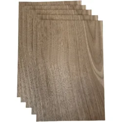 Premium Natural Walnut Veneer Sheets - 1mm Thick for Marquetry, Furniture Inlays, and DIY Crafts (Walnut)