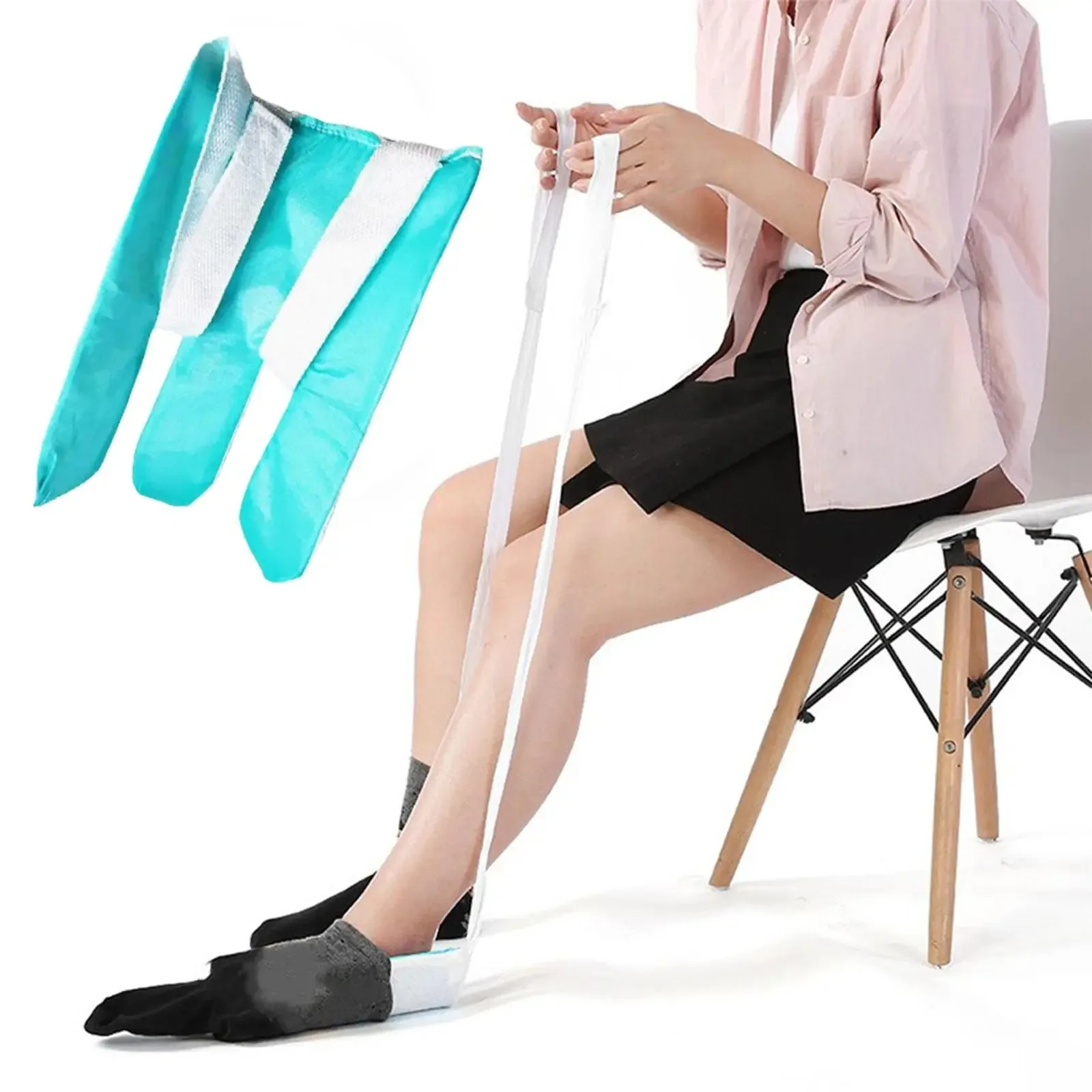 Three-Finger Lazy Sock Aid for Disabled Pregnant Women and Elderly Easy Wear Assistive Device sock aid