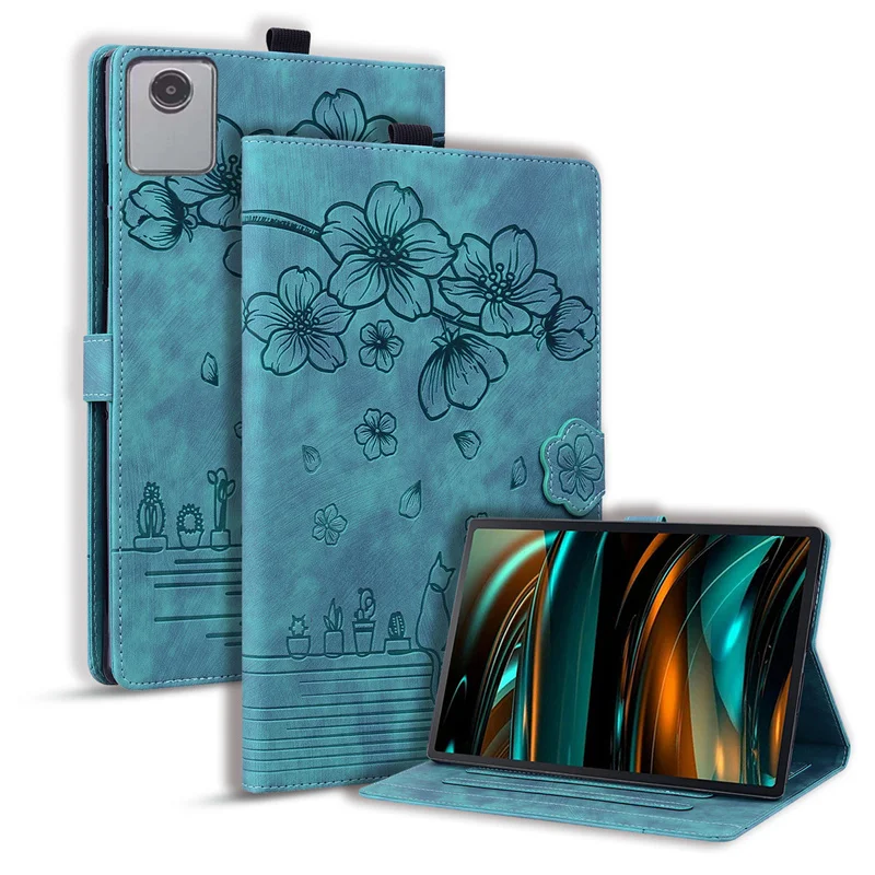 Embossed PU Leather Stand Wallet Cover