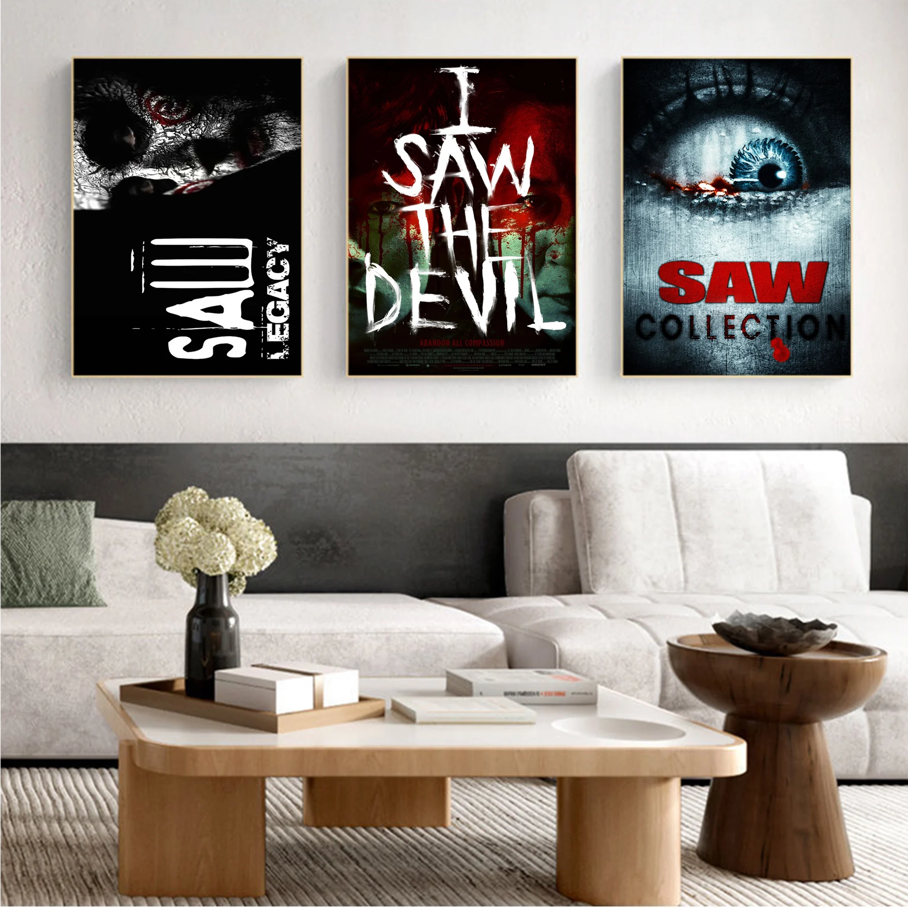 

Horror Movie Saw Poster Classic Anime Poster Fancy Wall Sticker For Living Room Bar Decoration Decor Art Wall Stickers