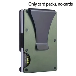 Sleek Unisex RFID - Blocking Minimalist Wallet with Scratch - Resistant Card Holder & Detachable Money Clip (A2)
