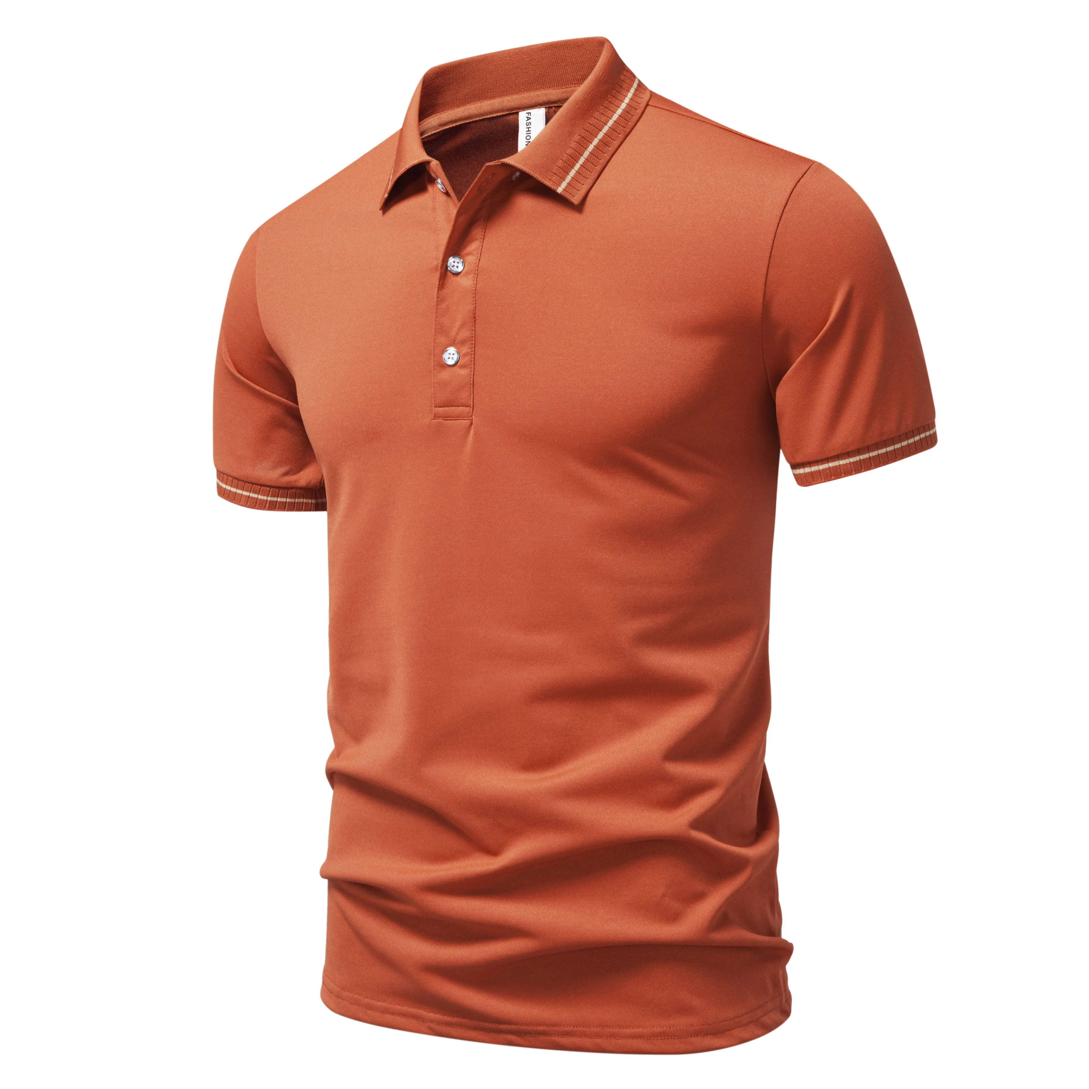 Neues Herren Business Casual Kurzarm-Poloshirt mit Knochenblumenmuster, Einfarbig, Modisch, Atmungsaktiv, Bequem, Vielseitiges Sommer-Oberteil