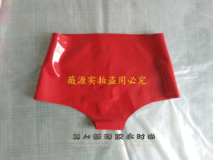 Sexy Women High Waist Fetish Latex Panties Underwear Rubber Lady Briefs Customize