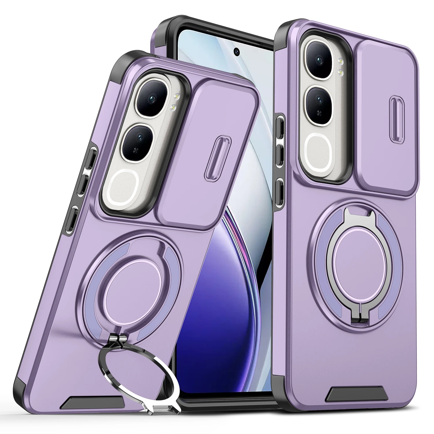 حافظة مدرعة لهاتف Vivo V40 Pro Lite 5G تتميز بحامل...