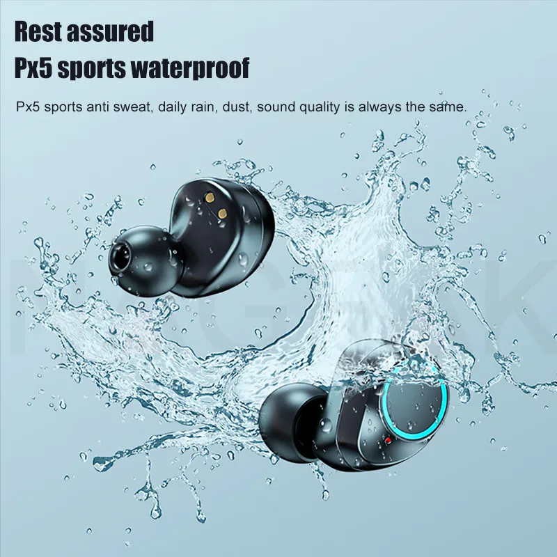 Tws Fone de Ouvido sem Fio 3500mah Caixa de Carregamento Bluetooth-compatível Fone de Ouvido 9d Estéreo Fones de Ouvido à Prova dc Água tipo c Cabo X10 - Image 6