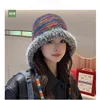 New Autumn Women Knitted Beanie Cap Rainbow Striped Beanies Hats Winter Warm Hip Hop Punk Reggae Skull Hat  Korea Style Gorro 2