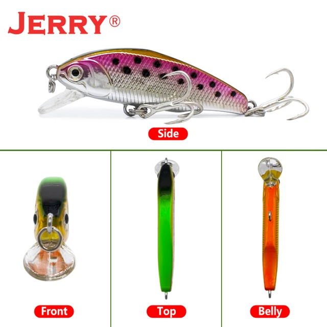 JERRY SHUHU Ultra-thin Sinking Wobbler Minnow Fishing Lure 45mm 3