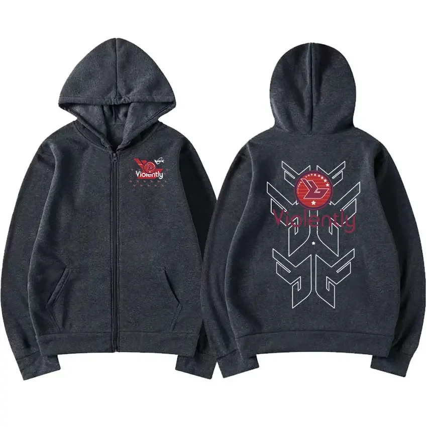 2023Singer Bjork Violently Happy Debut Zipper Hoodie Men Women Casual Fashion Zip Up Hoodies Sweatshirt Streetwear Jackets Coats