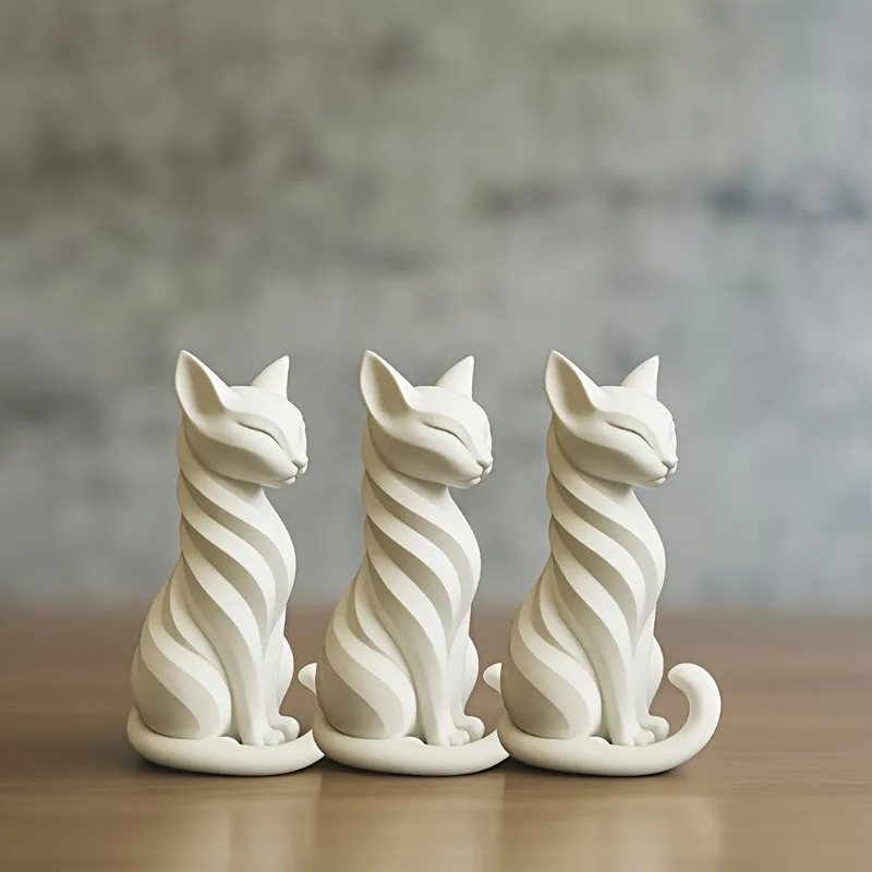 3D Sculpture Decorative Creative Fun Animal Statue Desktop Ornament, Suitable for Bookshelves, Indoor, Office, Bedroom and Livin