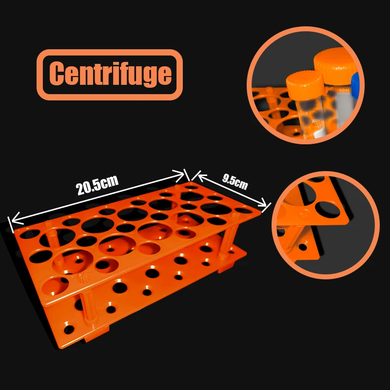 Test Tube Rack 28 Holes 10/15/50ml Centrifuge Tube Rack Laboratory Detachable Plastic Test Tubes Holder Stand Bracket
