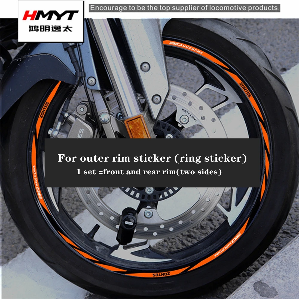 

For Zontes 310x Motorcycle Accessories Wheel Hub Sticker Waterproof Reflective Rim Personalized Edge Decal