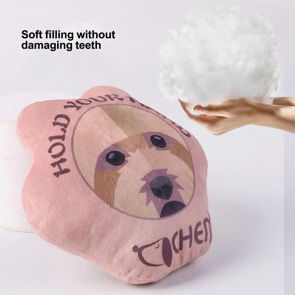 

Dog Toy Interactive Cartoon Paw Shape Dog Plush Squeaky Toys Bite Resistant Teeth Grinding Pet Chew Toy Pet Supplies