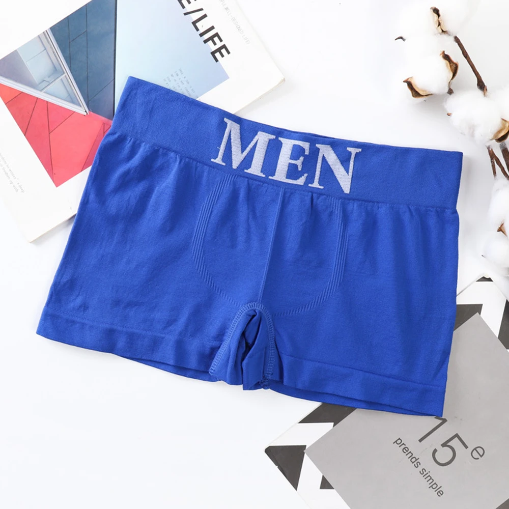 Sexy Mens Underwear Soft Solid Boxer Elasticity Smooth Briefs Breathable Summer Trunks Low Rise Underpants Shorts Knickers