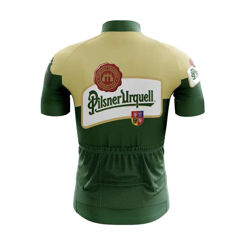 Pilsner Urquell Cycling Jersey Men Short Sleeve Beer Road Bike Jersey Maillot Ciclismo Triathlon Cycling Top Summer