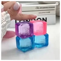 Jouets anti-stress Needoh Teenie Nice Ice Cube Fidget Toys, lot de 4 mini, jouets moelleux à récupération lente, pour les cadeaux de fête 3