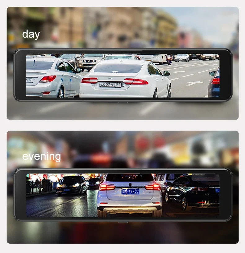 Effort&BJ 12" 4K +1080P Mirror Car DVR ADAS Dash Cam WIFI Auto GPS Registrar Video Recorder Dual Camera Super Night