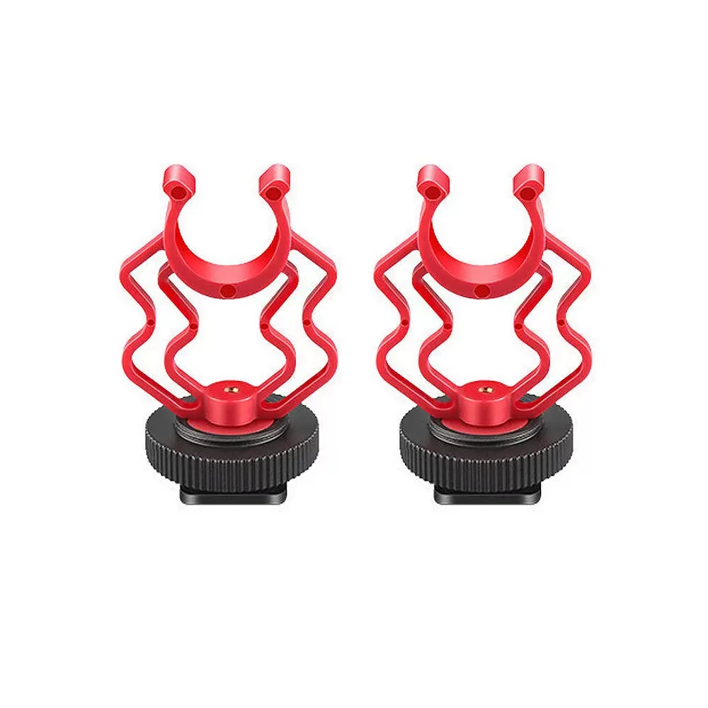 Hot Shoe Shock Mount with Rycote Lyre Bracket for Rode VideoMicro BOYA BY-MM1 Adapter Microphone Stand Holder Clamp Clip microphone stand microphone shock mount