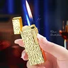 Creative Narrow Version Ultra-thin Gas Lighter, Dual Flame Switch, Grinding Wheel Ignition Lighter, Metal, Men's Gadgets 1