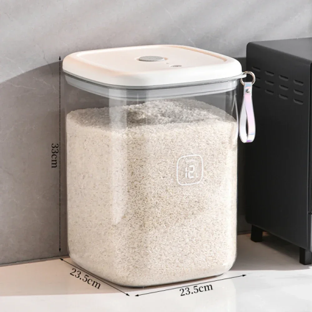 Seal Rice Bucket Vacuum Rice Buckets Cat Food Bucket Pet Food Storage Bucket Dust-proof Grain Jar Glass Jar Home Storage Box 5