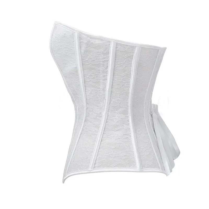 Corset Overbust Bustiers Sexy Corset For Women Lace Perspective Transparent Lingerie Femme Black White corset bustier top waist corset lace corset lace lingerie set