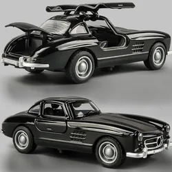 Boys Alloy Racing Sports Car Pullback Toy - Realistic Simulation Gift Playset (Black)