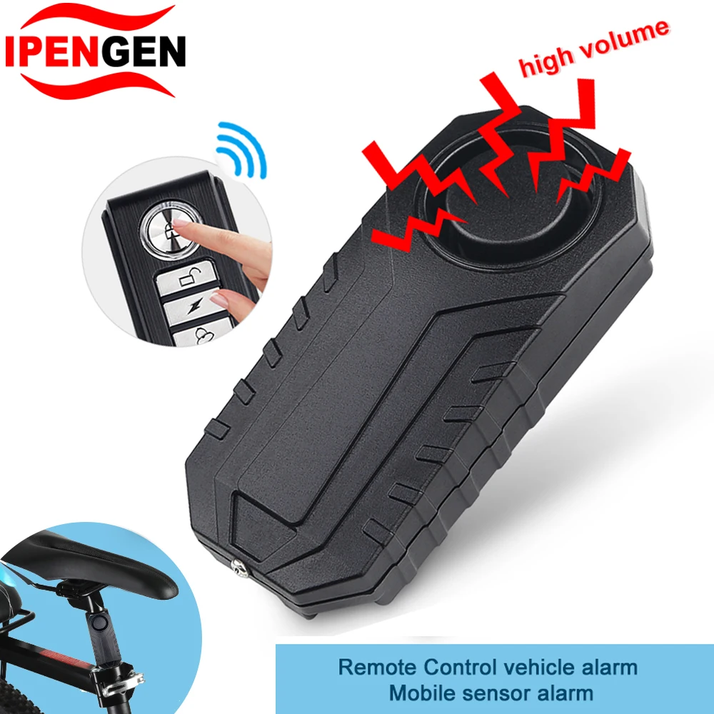 

Waterproof Bike Anti-Theft Alarm Wireless Remote Control Motorcycle Bicycle Security Alarm 113dB Electric Car Alarm Sensor
