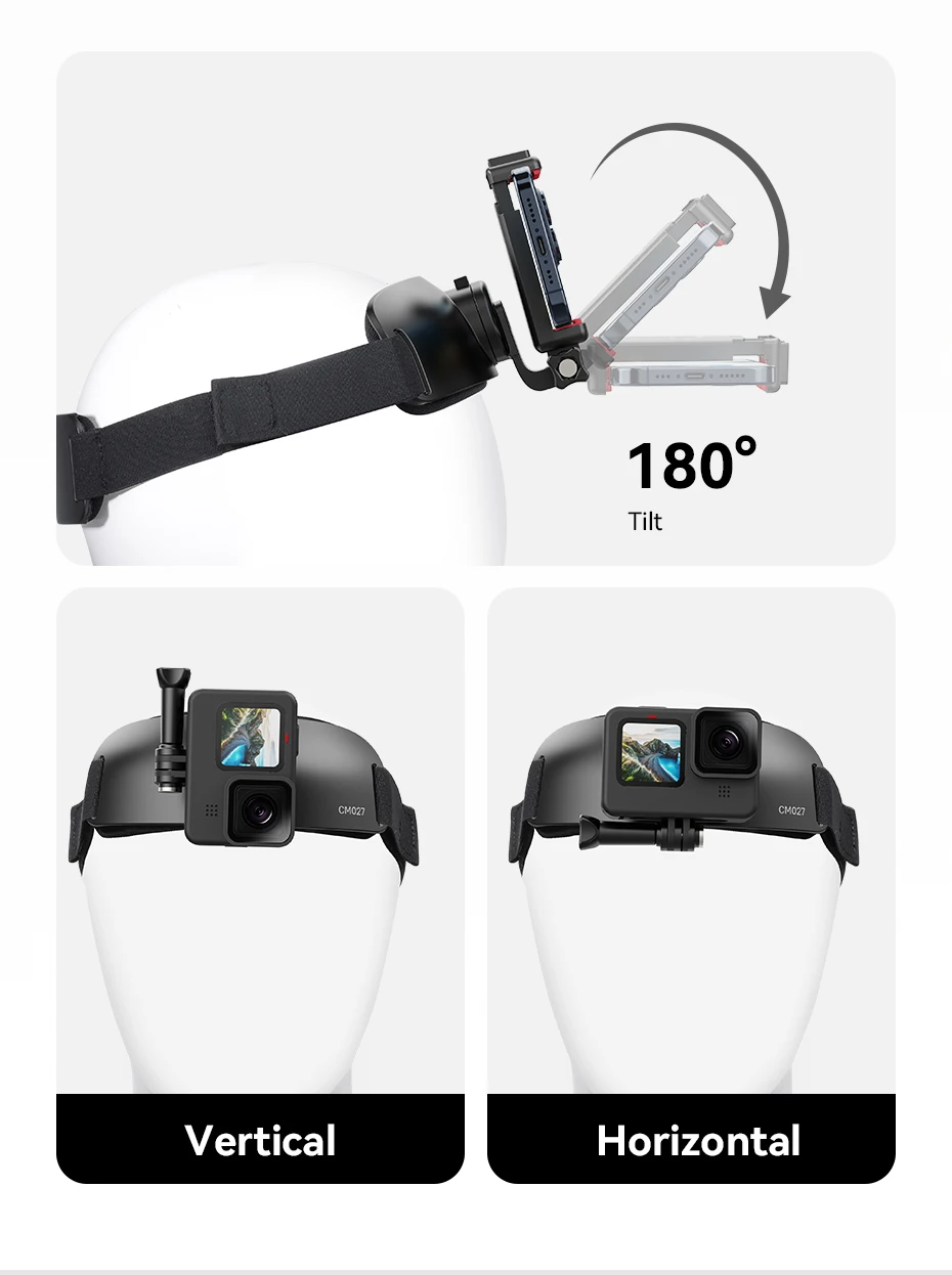 Ulanzi CM027 Head Strap Action Camera Mount Mobile Phone with 360 Rotation Mount