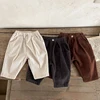 2023 Spring New Kids Baby Corduroy Trousers Pant Fashion Girls Pants Children Boys Kids Full Length Pants Infant Clothing