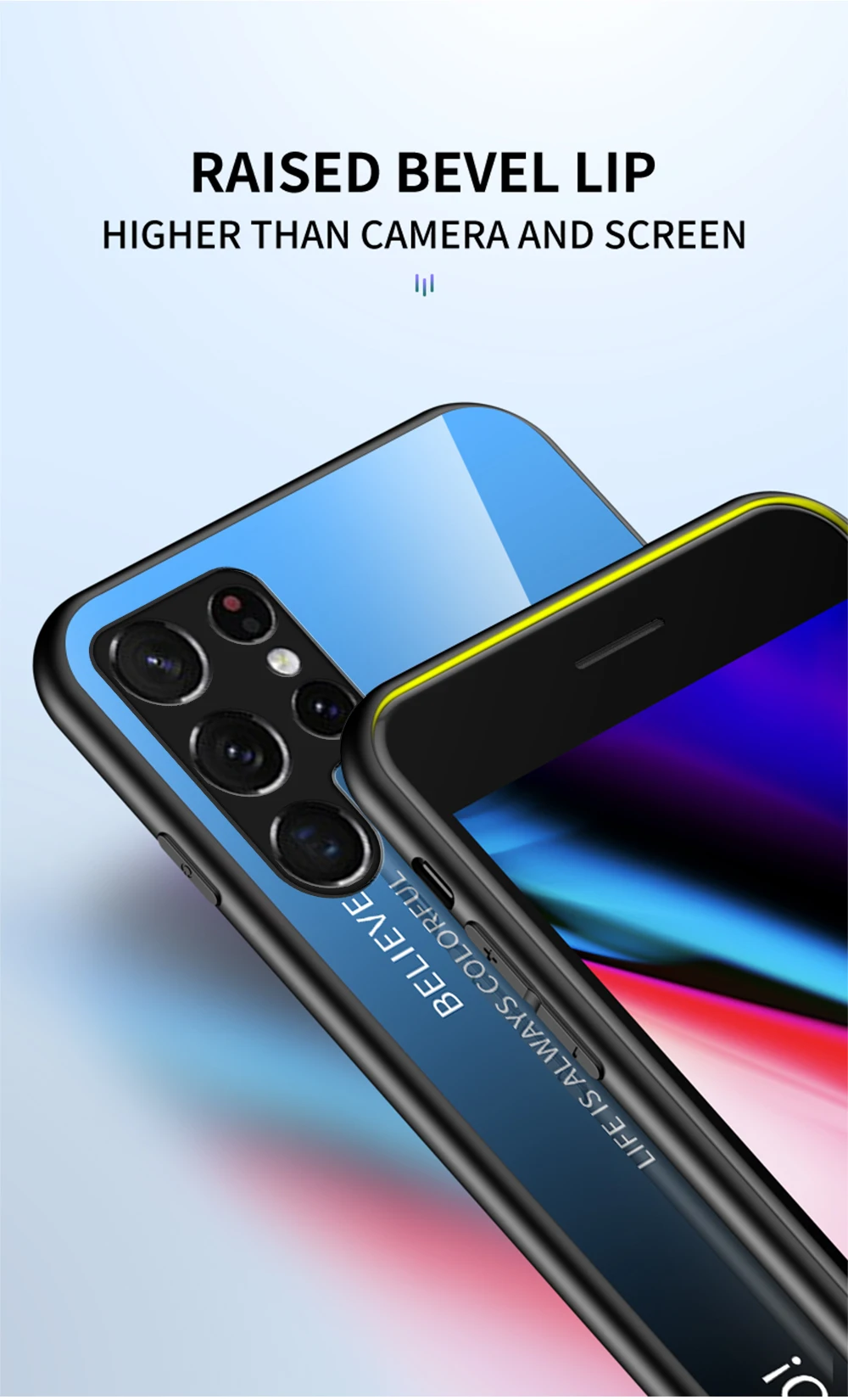 Custodia in vetro rigido DECLAREYAO S21 FE per Samsung Galaxy S22 S21 S20 Ultra S10 S9 S8 Plus Custodia sottile per Samsung _voghion.com