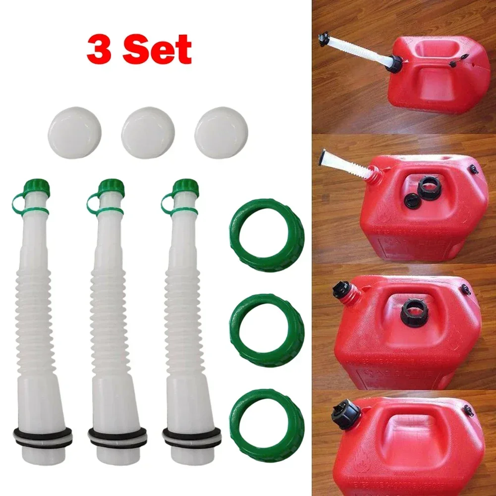 3 sets Gas Kan Brandstofuitloop Cap Kit 1 Vervanging Uitloop Nozzle Pakking Kit Uitlaatdop Industriële Onderdelen Uitloop  1420
