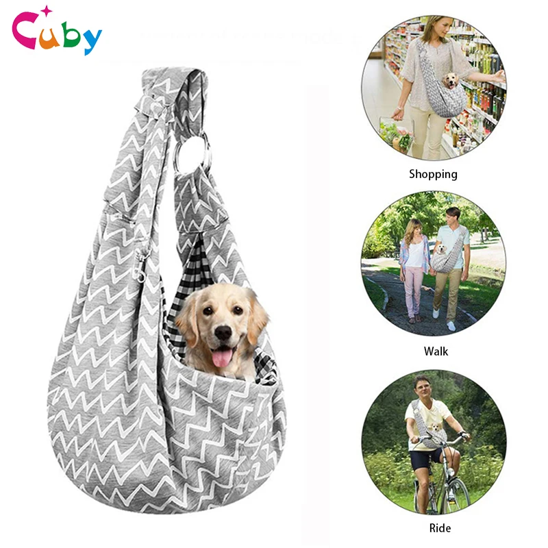 

Dog Carrier Sling Hands-Free Outdoor Pet Travel Bag Tote Reversible Puppy Purse Dog Front Pack for Small Dogs Cats Adjustable