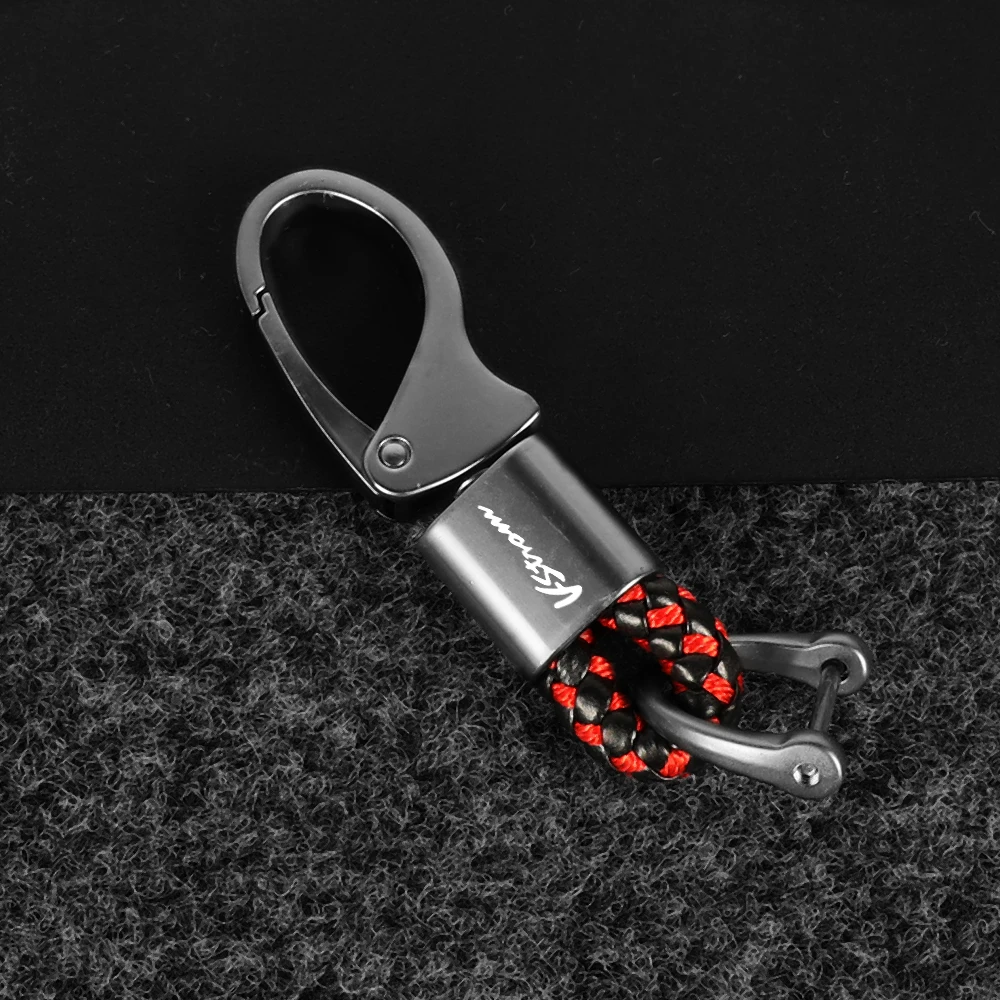 

For Suzuki V-Strom 650 XT 650 ABS V Strom 1000 dl 1050 XT Key Holder Key Rings Keychain Detachable Metal Braided Rope KeyRing