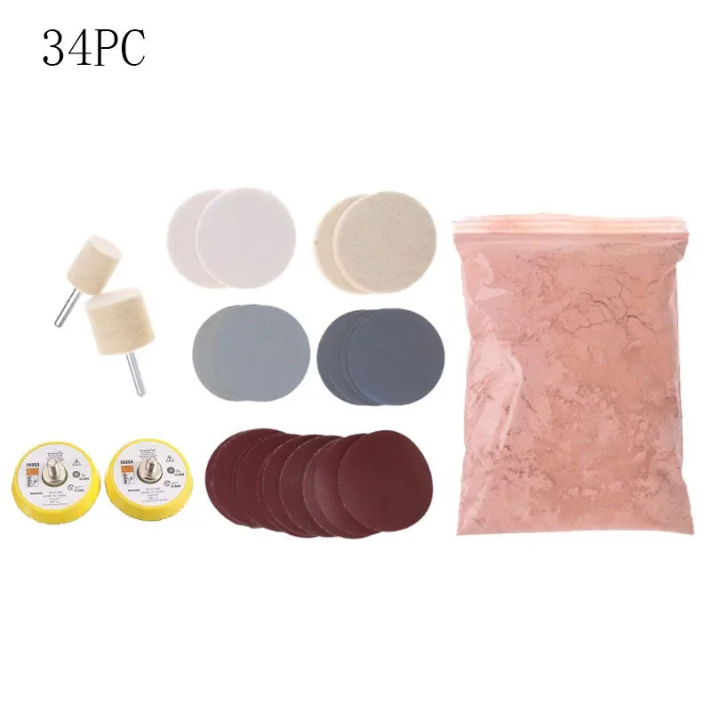 Glass Polish Cerium Oxide Powder 1/5/7/8/20/34/39PCS Car Window Polishing Mirrors Powder Glass Remove Composite Repair