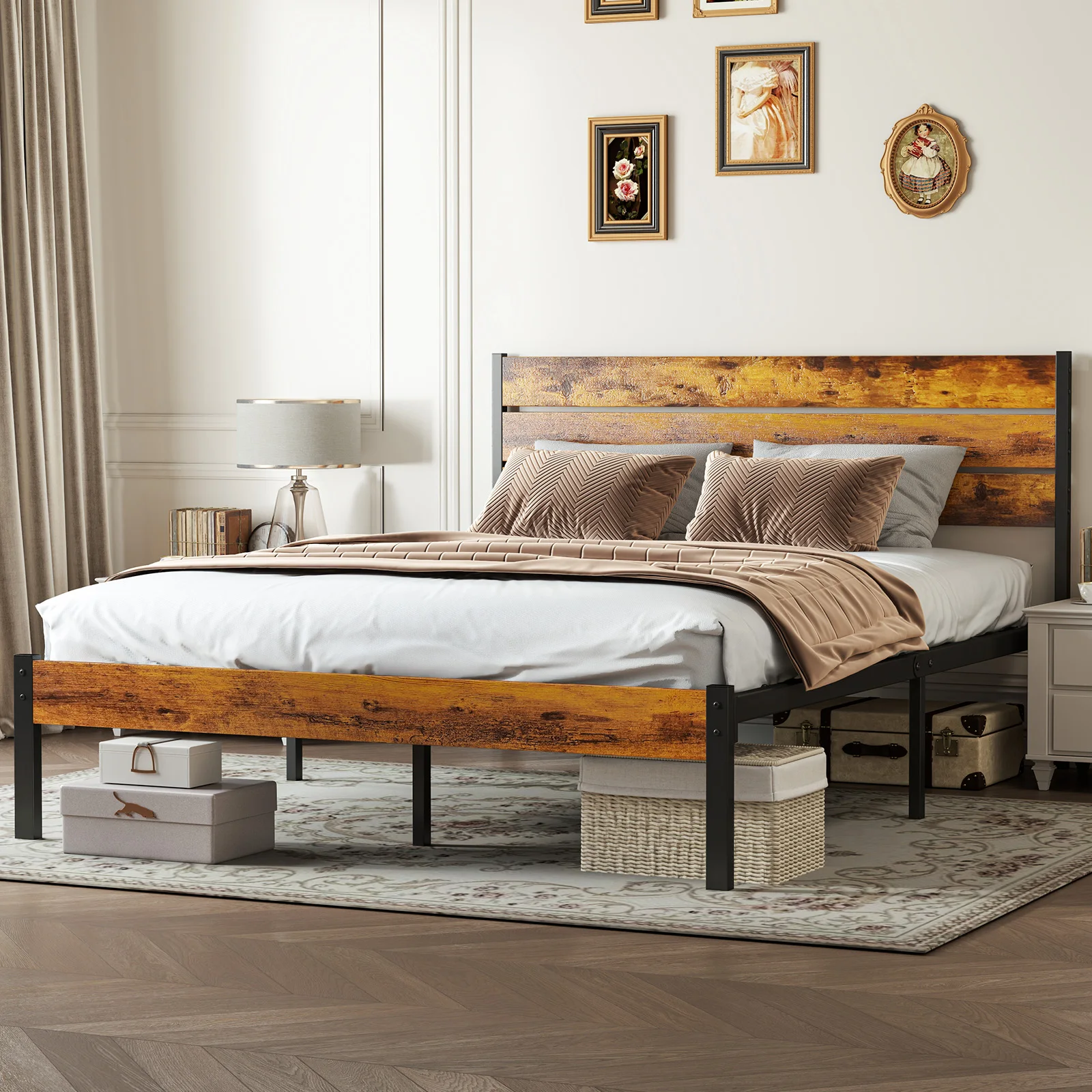 smooth rounded bed frame edges