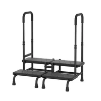 Metal Two Step Stool with Handrails Elderly Bed Safety Armchair Foldable Bath Tub Step Stools Non-Slip Household  Step Ladders 6