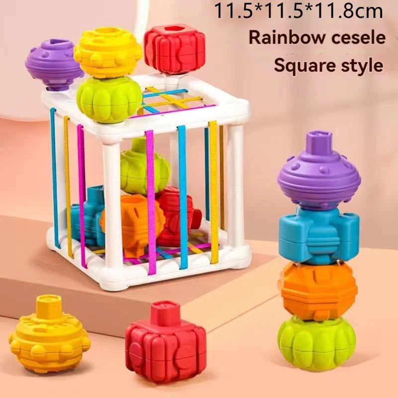 Educational Toys Colorful Shape Blocks Sorting Game Baby Montessori Learning For Children Puzzle Gift
