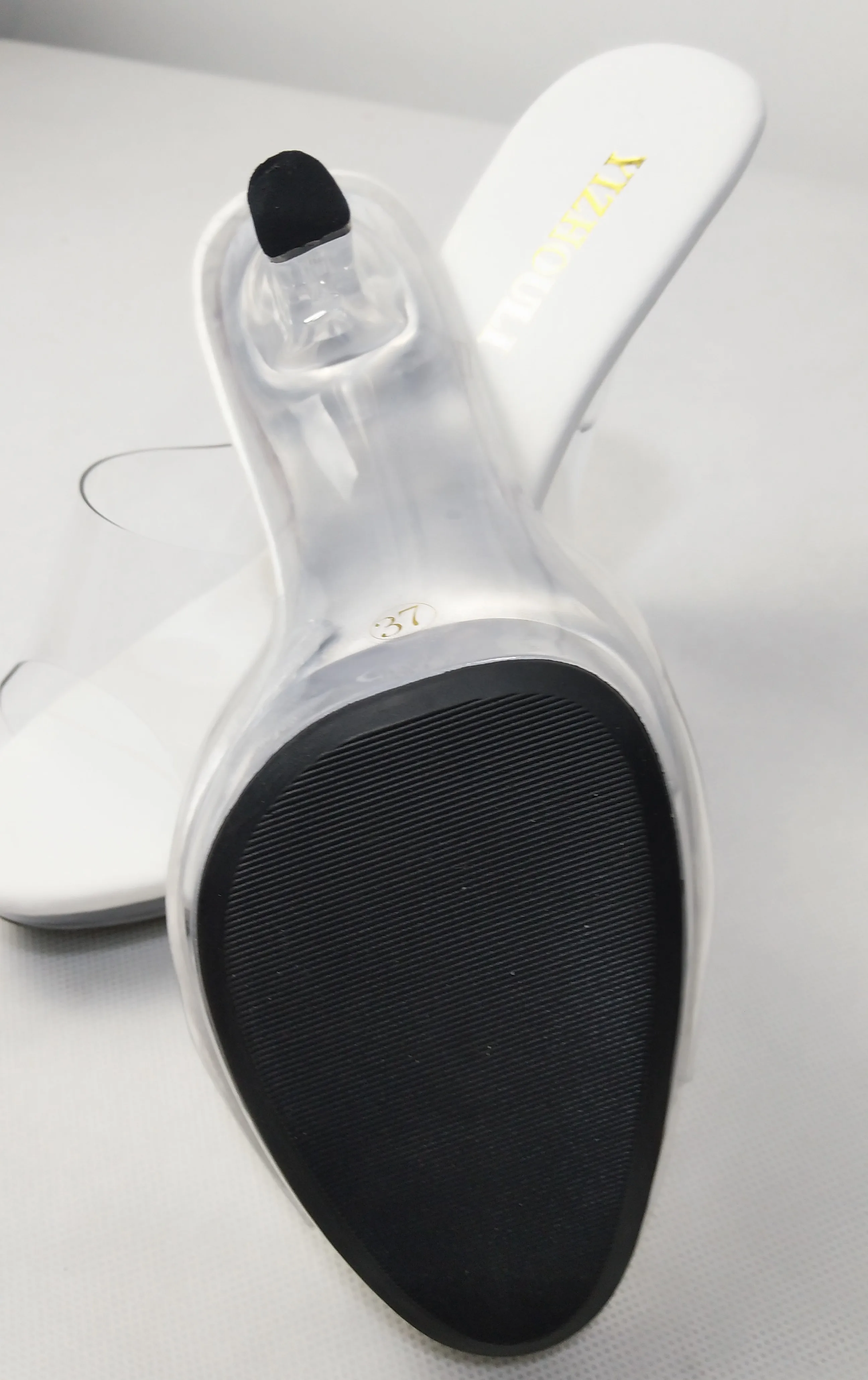 Hot 12 cm sweet gentle woman crystal transparent slippers, platform party sexy shoes, fashionable dance shoes