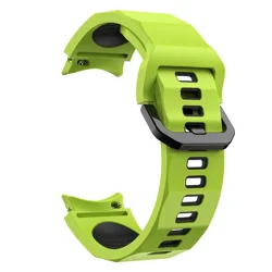 Seamless Silicone Smartwatch Strap - Black for 4 Classic 42mm 46mm (Green Black)