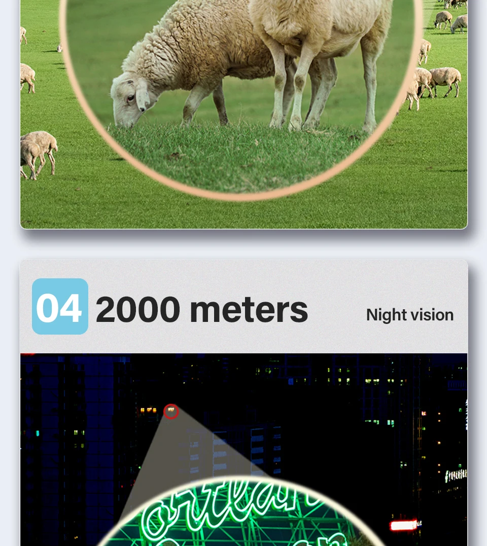 Sf8a0887fa6e4482aa78768c47b59de6cZ 80x100 HD ZOOM potężny teleskop monokularowy daleki zasięg pryzmat Bak4 z klipsem statyw na telefon polowanie na obserwację ptaków na kempingu