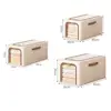 Visible Window Clothes Storage Bins with Durable Handle Foldable Wardrobe Sorting Storage Bucket Clothes Organizer 6