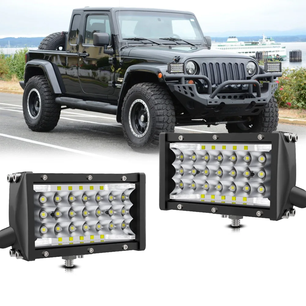 

E9 LED Headlight Light 6000K IP 67 Waterproof Light Bar, Flood Beam Led Combo Off Road 9-30V DC Work Lamp For Car Truck ATV SUV