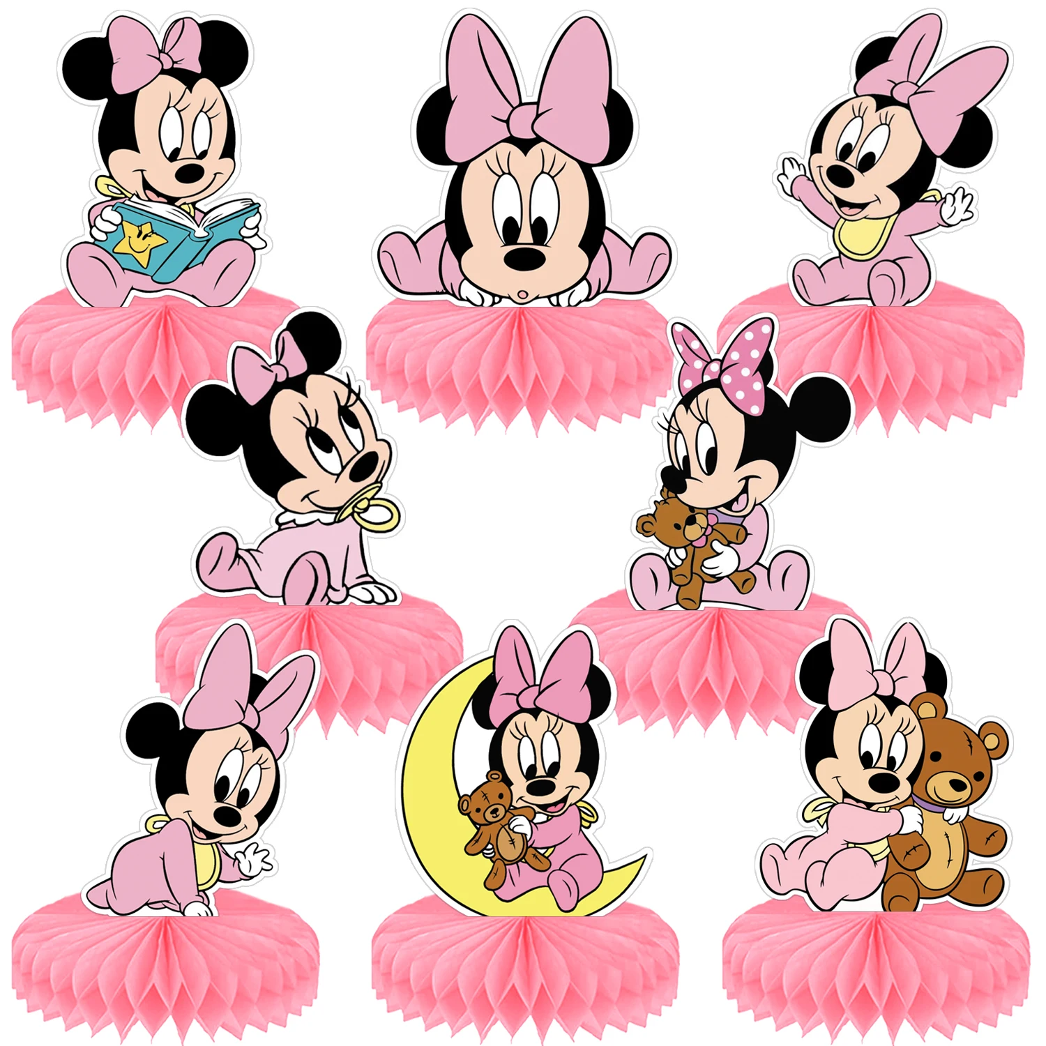 Centro De Mesa De Baby Shower Minnie Mouse Display Celebration Vaisselle De  Decoration Anniversaire Minnie, image size:1500x1500
