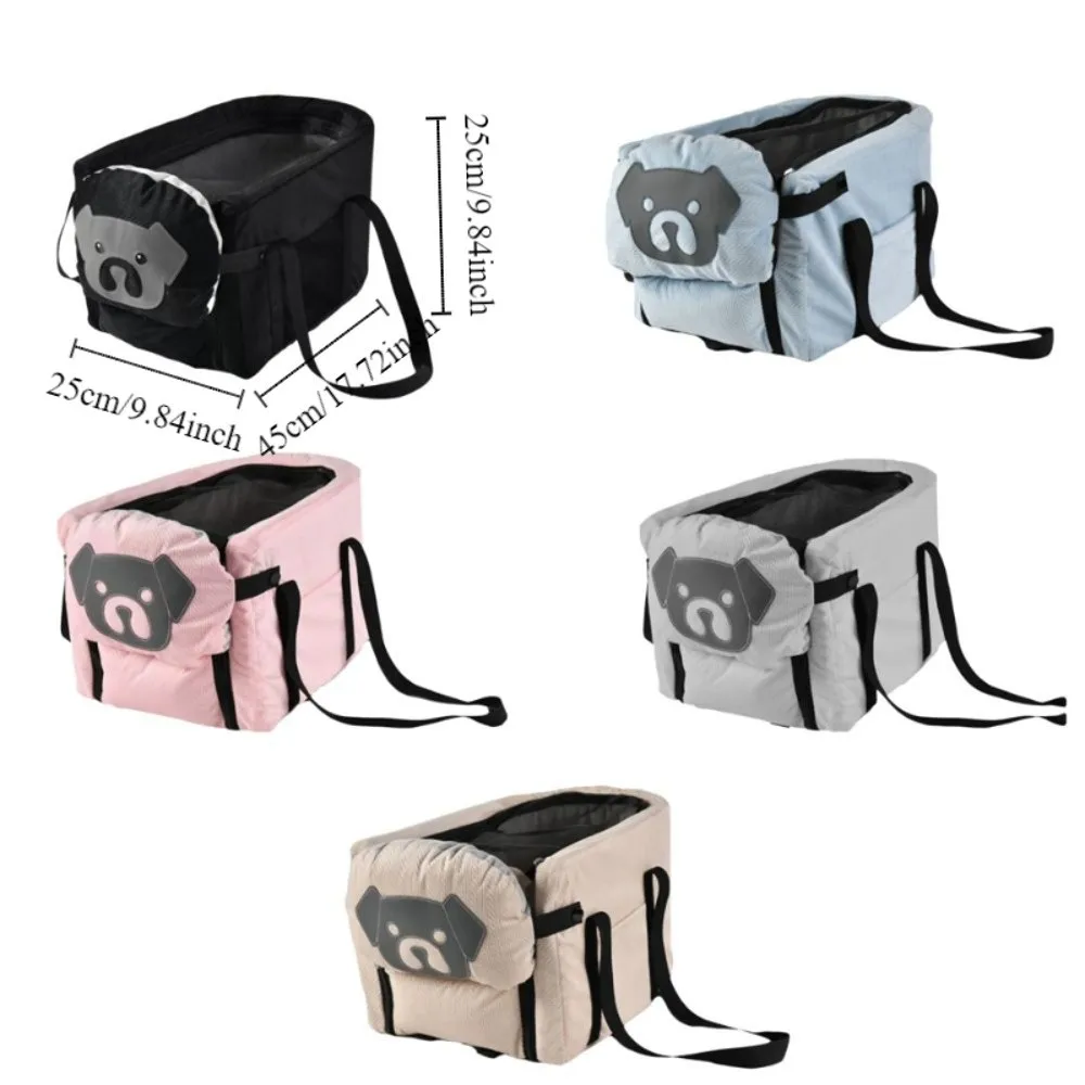 Comfortable Large Capacity Pet Car Seat Breathable Adjustable Harness Pet Car Luggage Foldable Car Armrest Box for Cats and Dogs