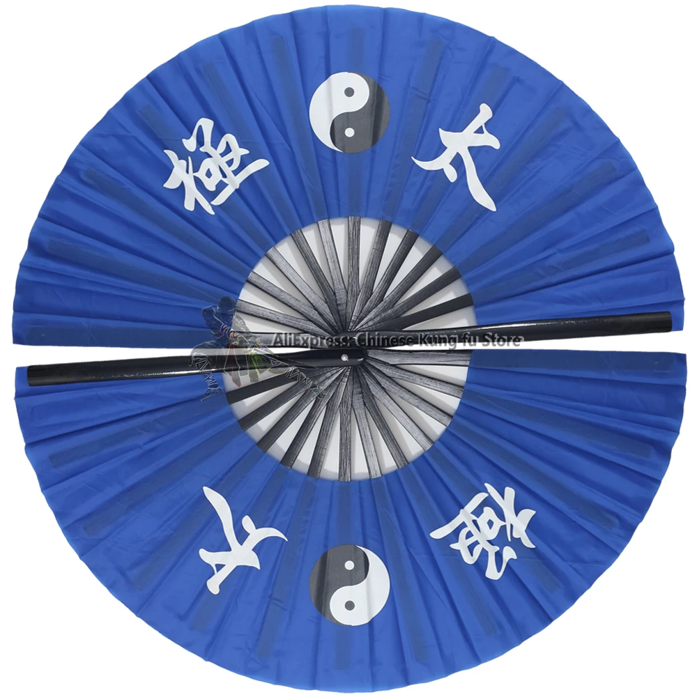 Chinese Kung fu Tai Chi Fans Bamboo Nylon Fan Wushu Martial arts Training Equipment Loud Sound