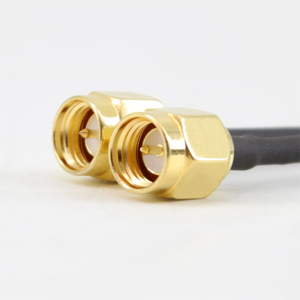 RF Coaxial Connector Coaxial Pigtail SMA male to Y type 2X SMA female male rp sma Connector Splitter Combiner Cable Pigtail RF Extension RG316 Cable