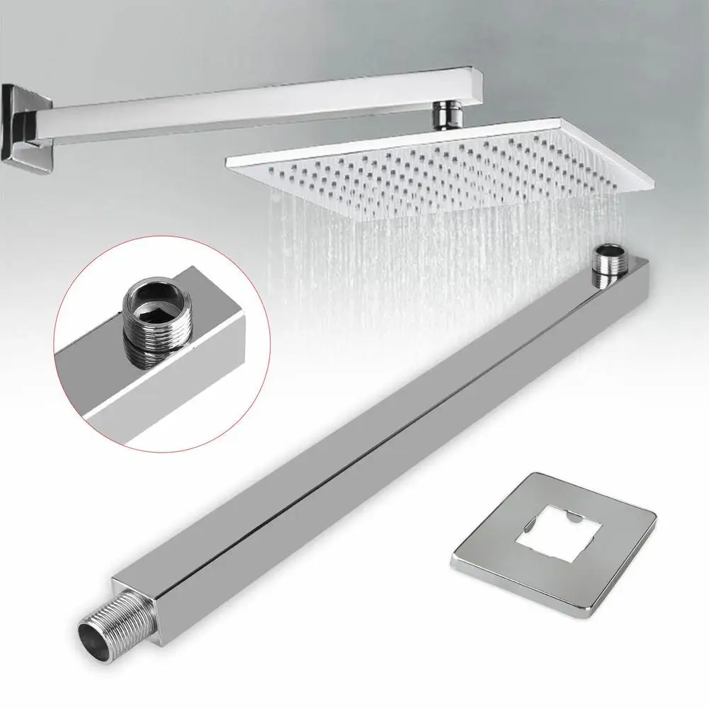 

16'' 40cm Ceiling Shower Head Extension Arm Wall Mounted Stainless Steel Shower Extension Arm For Better Angle
