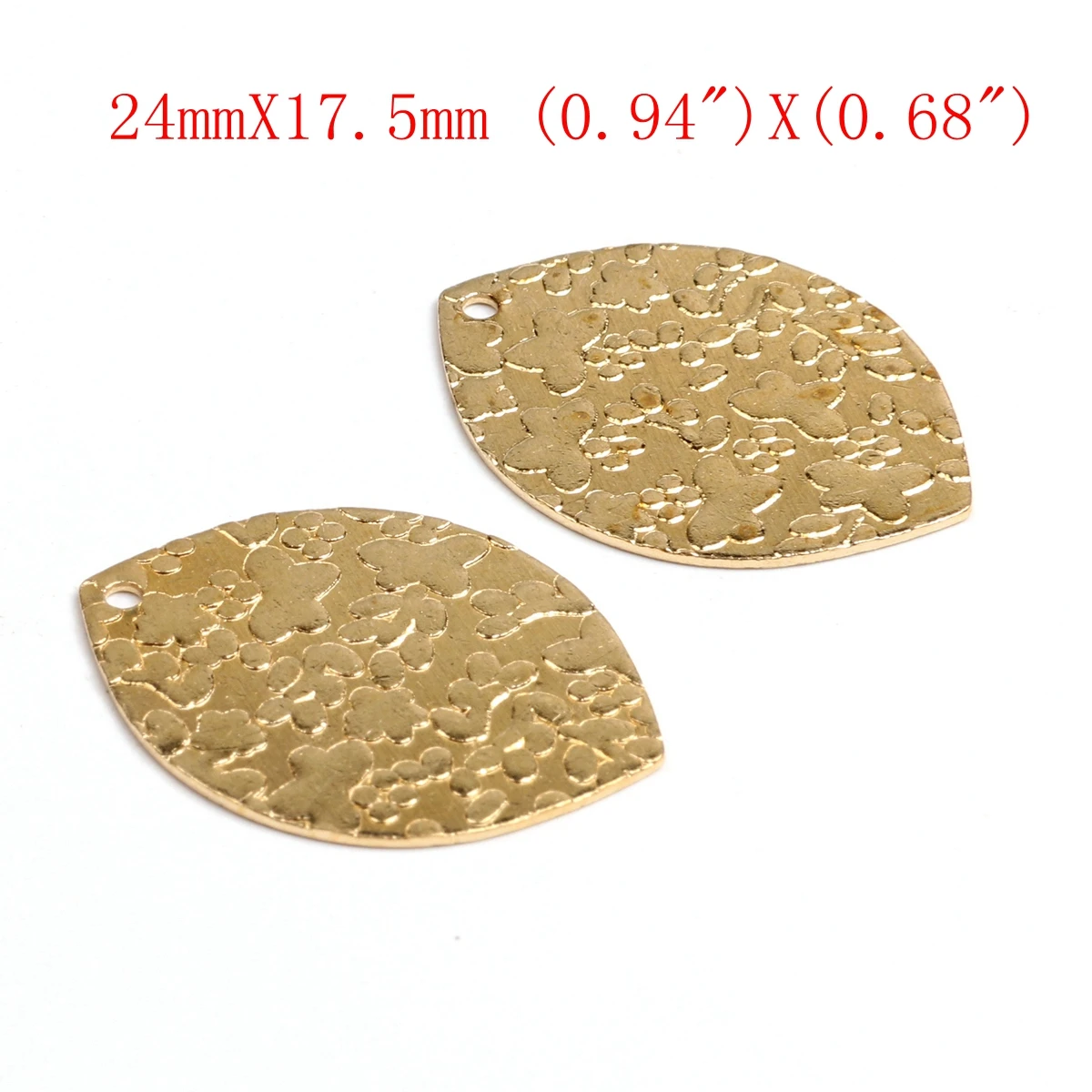 Charms aus gehämmertem Messing, einzigartiger ovaler Verbinder, Zubehör für DIY-Ohrringe, Halskette, Armband, DIY-Herstellung, Schmuckzubehör – Detail 6
