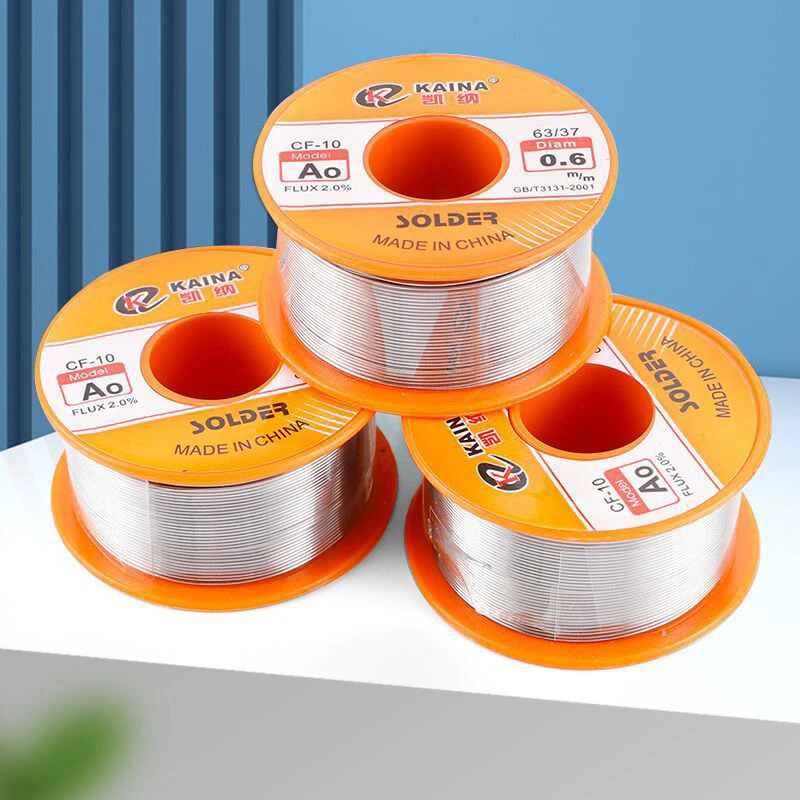 Soldering Wire 50/100g Rosin Solder Wire Tin B-1 63/37 CF-10 Flux 2.0% 0.5/0.6/0.8/1.0/1.2/1.5/2.0mm Welding Soldering Iron Cord Reel