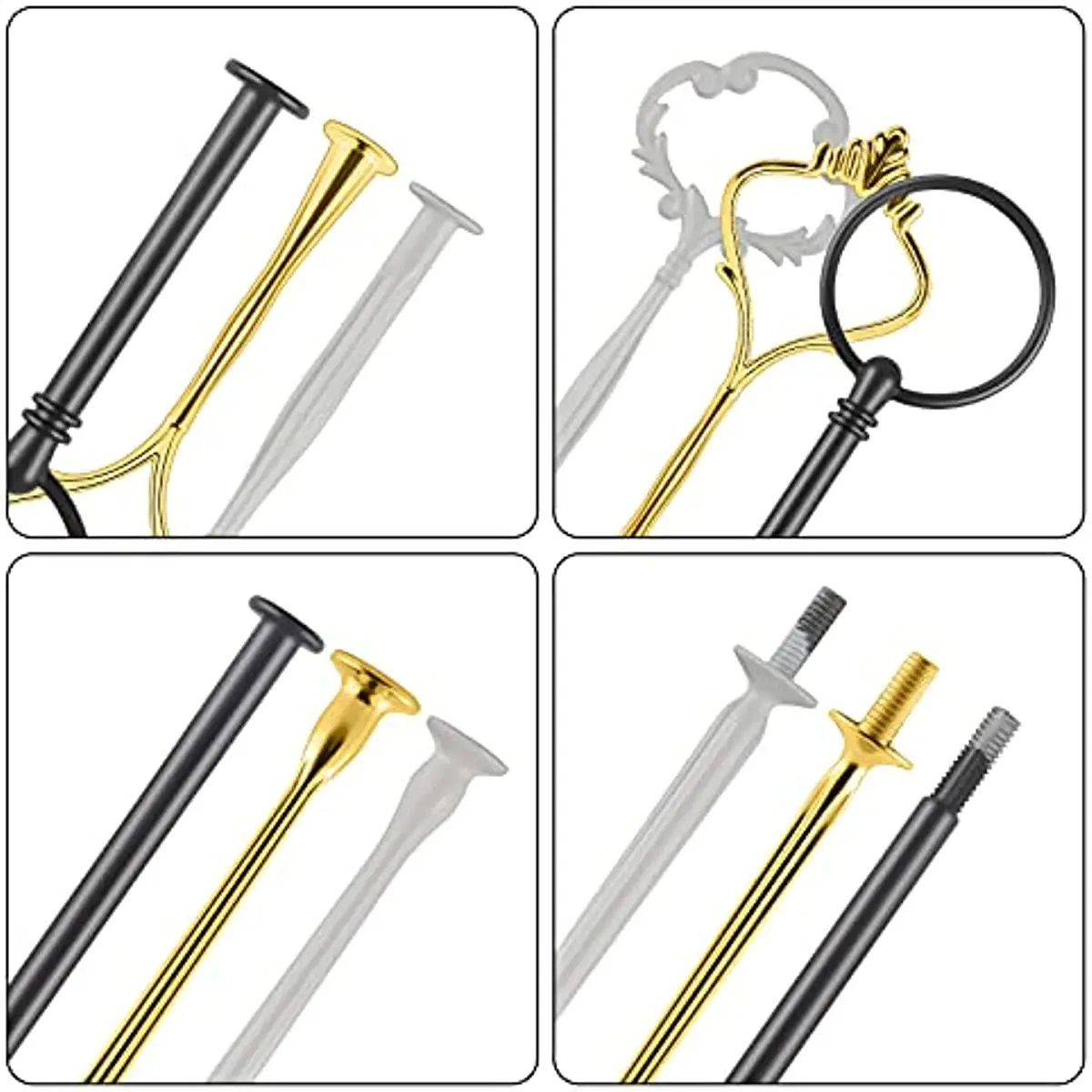 3 Tier Crown cake stand fruit plate handle fitting hardware rod holder for wedding party cupcake platter serving