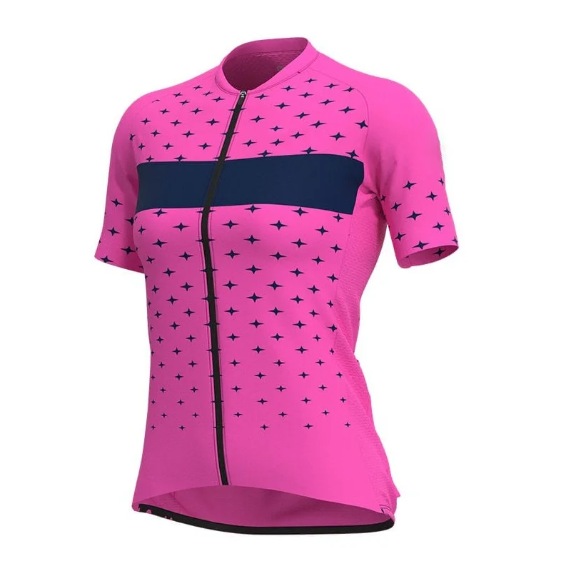 2022 Team Summer Women's Cycling Short Sleeve Jersey with Bib Shorts Set C